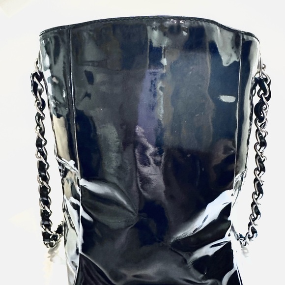 Chanel Coco Mark Triple Punching Chain Shoulder Bag Tote - Picture 2 of 4